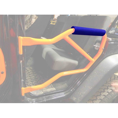 Jeep JK 2007-2018, Tube Door Arm Rest Kit, Rear (2 arm rests). Blue. Made in the USA.