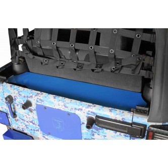 Rear Storage Box to fit Jeep 2 door JK 2007-2018. Playboy Blue Powder Coated. Made in the USA.
