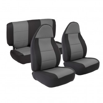 Jeep Wrangler TJ Front and Rear Neoprene Seat Covers Gray 97-02 Smittybil 471222