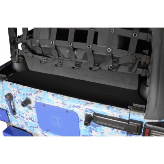 Rear Storage Box to fit Jeep 2 door JK 2007-2018. Bare Metal (ie: not painted). Made in the USA.
