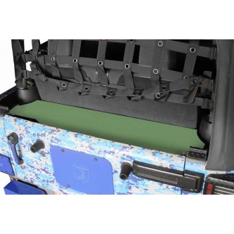Rear Storage Box to fit Jeep 2 door JK 2007-2018. Locas Green Powder Coated. Made in the USA.