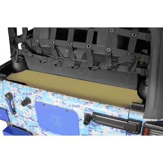 Rear Storage Box to fit Jeep 2 door JK 2007-2018. Military Beige Powder Coated. Made in the USA.