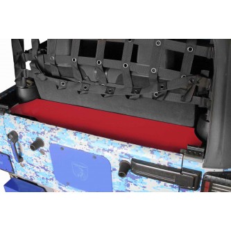 Rear Storage Box to fit Jeep 2 door JK 2007-2018. Red Baron Powder Coated. Made in the USA.