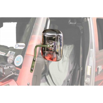 Locas Green A-Pillar Mounted Mirror Kit For Jeep Wrangler JK 2007-2018 Steinjager J0044994
