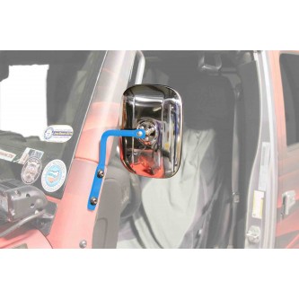 Playboy Blue A-Pillar Mounted Mirror Kit For Jeep Wrangler JK 2007-2018 Steinjager J0044990