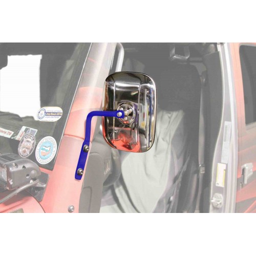 Southwest Blue A-Pillar Mounted Mirror Kit For Jeep Wrangler JK 2007-2018 Steinjager J0044989