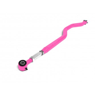 Premium Front Track Bar to fit the Jeep Grand Cherokee WJ. Double Adjustable, Poly/Poly, 4130 Chrome Moly. Fits 4 to 6 inch lifts. Hot Pink. Made in the USA. 