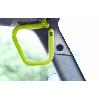 Jeep JK 2007-2018, Grab Handle Kit, Jeep JK Front, Rigid Wire Form, Gecko Green. Made in the USA.