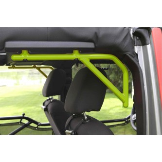 Jeep JKU 2007-2018, Grab Handle Kit, Jeep JK Rear, 4 Door Rigid Wire Form, Gecko Green. Made in the USA.