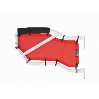 Red Steinjager Mesh Rear Tube Door Cover Kit Jeep Wrangler JK 2007-2018 J0041362