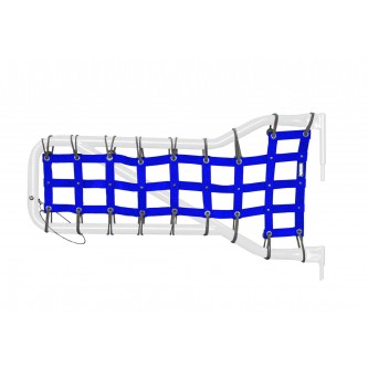 Jeep JK 2007-2018, Tube Door Cargo Net Cover Kit, Front Doors Only, Blue. Made in the USA.