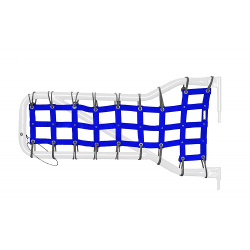 Jeep JK 2007-2018, Tube Door Cargo Net Cover Kit, Front Doors Only, Blue. Made in the USA.