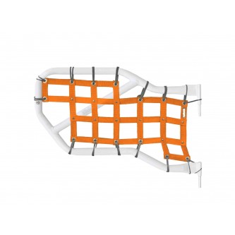 Jeep JK 2007-2018, Tube Door Cargo Net Cover Kit Rear Doors Only, Orange. Made in the USA.