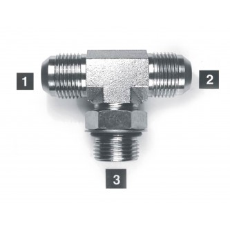 6803-12-12-12, Hydraulic Adapters, Tee, Branch, Male, JIC-JIC-ORB, 1 1/6-12, 1 1/6-12 1 1/6-12  