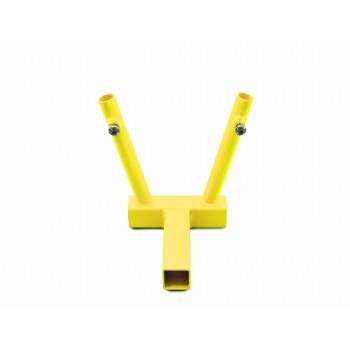 Hitch Mounted Dual Flag Holder Kit, Neon Yellow. Made in the USA.