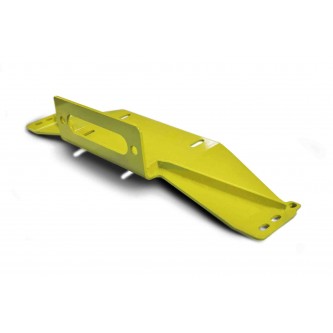 Fits Jeep Wrangler TJ 1997-2006,  Bolt on Winch Plate, Lemon Peel.  Made in the USA.