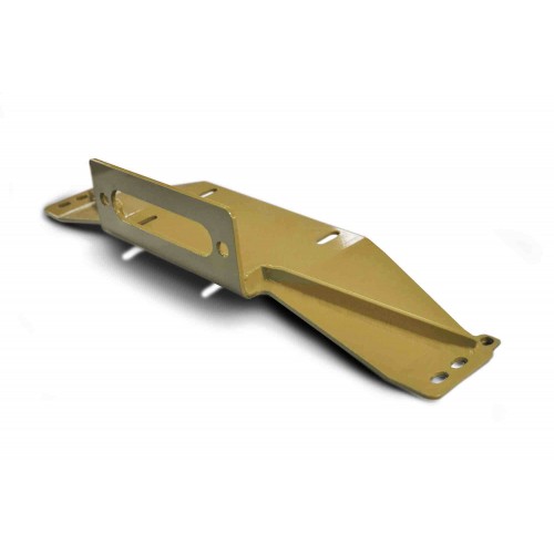 Fits Jeep Wrangler TJ 1997-2006,  Bolt on Winch Plate, Military Beige.  Made in the USA.