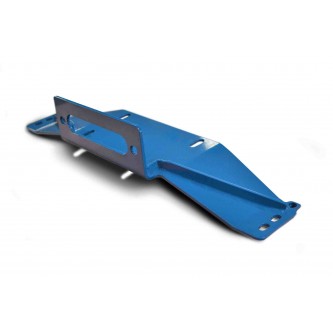 Fits Jeep Wrangler TJ 1997-2006,  Bolt on Winch Plate, Playboy Blue.  Made in the USA.
