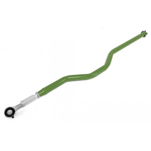 Jeep JK 2007-2018, Right Hand Drive Only, Premium Panhard Bar, Double Adjustable (Rear).  Fits stock to 6 inch lifts.  Poly/Poly.  Locas green.  Made in the USA.