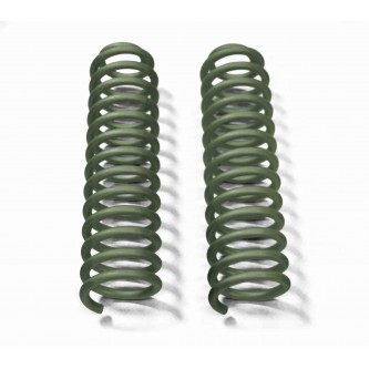 Jeep JK 2007-2018, 4.0 Inch Front Lift Springs.  Locas Green.  Kit includes one pair of springs. Made in the USA.