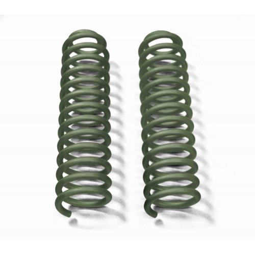 Jeep JK 2007-2018, 4.0 Inch Front Lift Springs.  Locas Green.  Kit includes one pair of springs. Made in the USA.