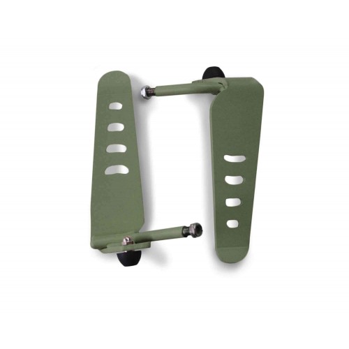 Jeep Wrangler TJ 1997-2006, Stationary Foot Rest,  (Foot Pegs), Metal Design, Locas Green. Made in the USA