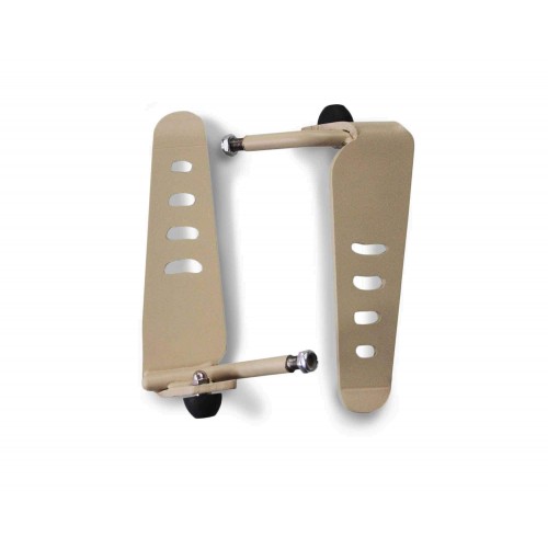 Jeep Wrangler TJ 1997-2006, Stationary Foot Rest,  (Foot Pegs), Metal Design, Military Beige. Made in the USA.