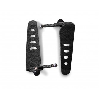 Jeep Wrangler TJ 1997-2006, Stationary Foot Rest,  (Foot Pegs), Metal Design, Texturized Black. Made in the USA.