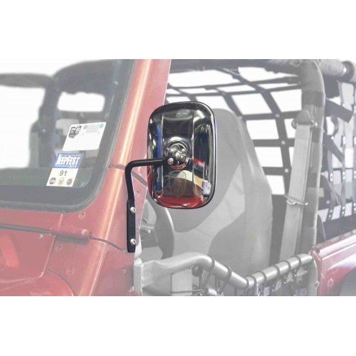 Bare Metal A-Pillar Mirror Kit For Jeep Wrangler TJ 1997-2006 Steinjager J0047280