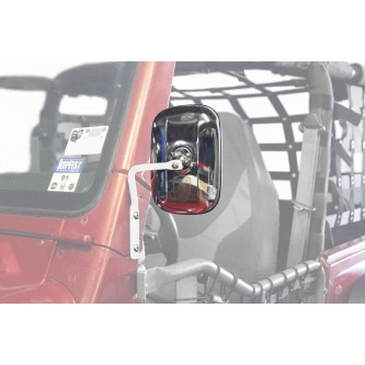 Cloud White A-Pillar Mirror Kit For Jeep Wrangler TJ 1997-2006 Steinjager J0047294