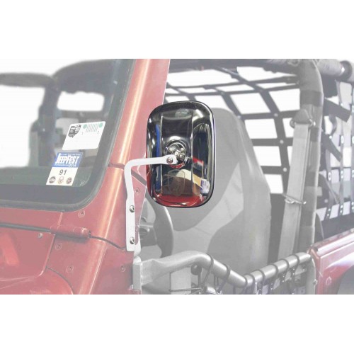 Cloud White A-Pillar Mirror Kit For Jeep Wrangler TJ 1997-2006 Steinjager J0047294