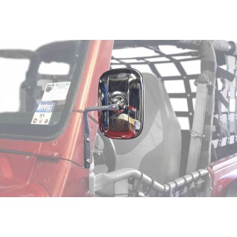 Gray Hammertone A-Pillar Mirror Kit For Jeep Wrangler TJ 1997-2006 Steinjager J0047292