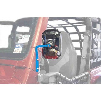 Playboy Blue A-Pillar Mirror Kit For Jeep Wrangler TJ 1997-2006 Steinjager J0047285