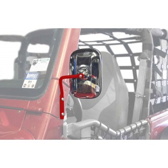 Red Baron A-Pillar Mirror Kit For Jeep Wrangler TJ 1997-2006 Steinjager J0047283