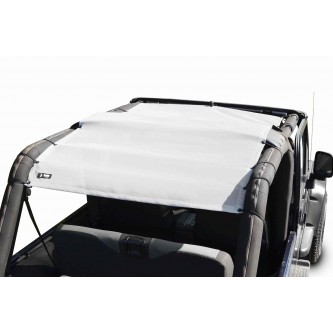 Steinjager Jeep Accessories and Suspension Parts: White Full Length Solar Screen Teddy Top For Jeep 