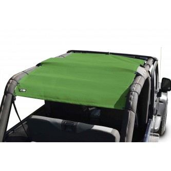 Steinjager Jeep Accessories and Suspension Parts: Green Full Length Solar Screen Teddy Top For Jeep 