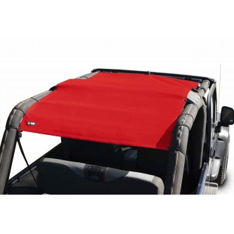 Steinjager Jeep Accessories and Suspension Parts: Red Full Length Solar Screen Teddy Top For Jeep Wr