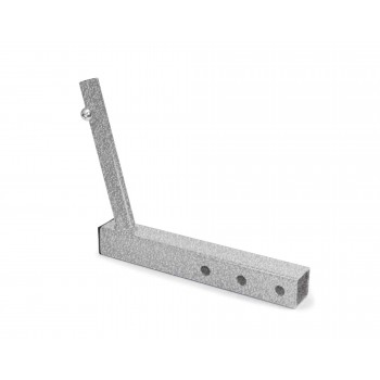 Hitch Mounted Single Flag Holder Kit, Powder Coated Gray Hammertone. Made in the USA.