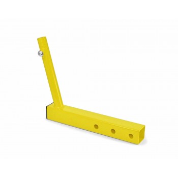 Hitch Mounted Single Flag Holder Kit, Powder Coated Lemon Peel. Made in the USA.