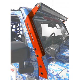 Jeep JK 2007-2018, A-Pillar Bracket Kit for 50 inch Light Bar. Red Baron.  Made in the USA.