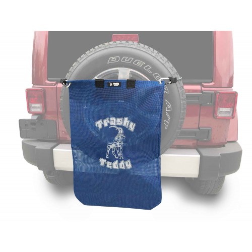 Trashy TeddyÂ®, Blue, Trashy TeddyÂ® Logo in White.  Made in the USA. Fits the Jeep TJ Wrangler.