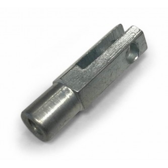 BTC-250C-H, Clevis and Yoke Ends, Female, 1/4-20 RH, 0.205 Pin Holes Door Linkage Clevis Zinc Clear Plating Turned Construction