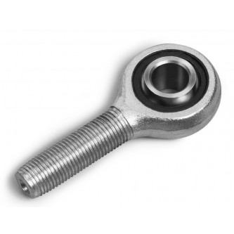 MPML-6, Bearings, Spherical Rod End, Male, 3/8-24 LH, Steel Housing, Nylon Race 0.376 Bore Forged Housing 