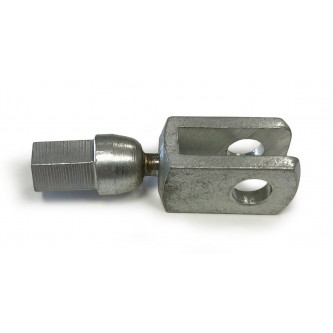 ATC-M10-F, Clevis and Yoke Ends, Female, M10 x 1.25 RH, 10mm Pin Holes 10 x 20 Housing Zinc Silver Plating, Turned Housing Articulated Turnbuckle Design