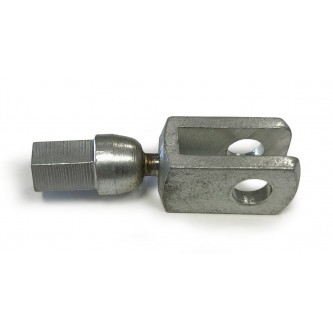 ATC-M12, Clevis and Yoke Ends, Female, M12 x 1.75 RH, 12mm Pin Holes 12 x 24 Housing Zinc Silver Plating, Turned Housing Articulated Turnbuckle Design