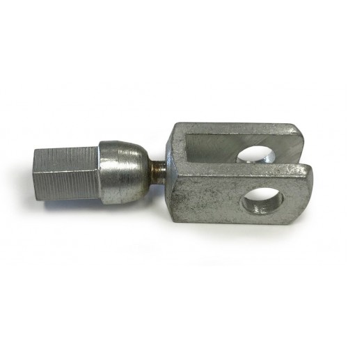 ATCM-6, Clevis and Yoke Ends, Female, M6 x 1.00 RH, 6mm Pin Holes 6 x 12 Housing Zinc Silver Plating, Turned Housing Articulated Turnbuckle Design