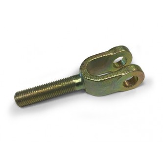 TMY-6, Clevis and Yoke Ends, Male, 3/8-24 RH, 0.375 Pin Holes Zinc Yellow Plating Forged Construction 