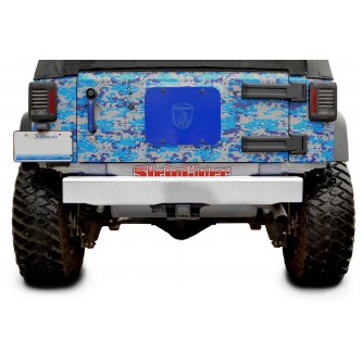 Jeep Wrangler, JK 2007-2018, Rear Bumper.  Cloud White. Made in the USA.