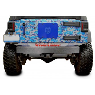 Jeep Wrangler, JK 2007-2018, Rear Bumper.  Gray Hammertone. Made in the USA.