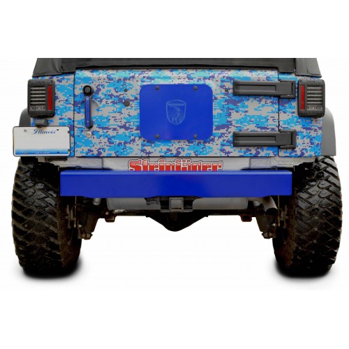 Jeep Wrangler, JK 2007-2018, Rear Bumper.  Southwest Blue. Made in the USA.